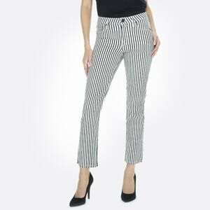 Parker Smith Straight leg Black Stripe Jeans Raw Edge Hem size 25
